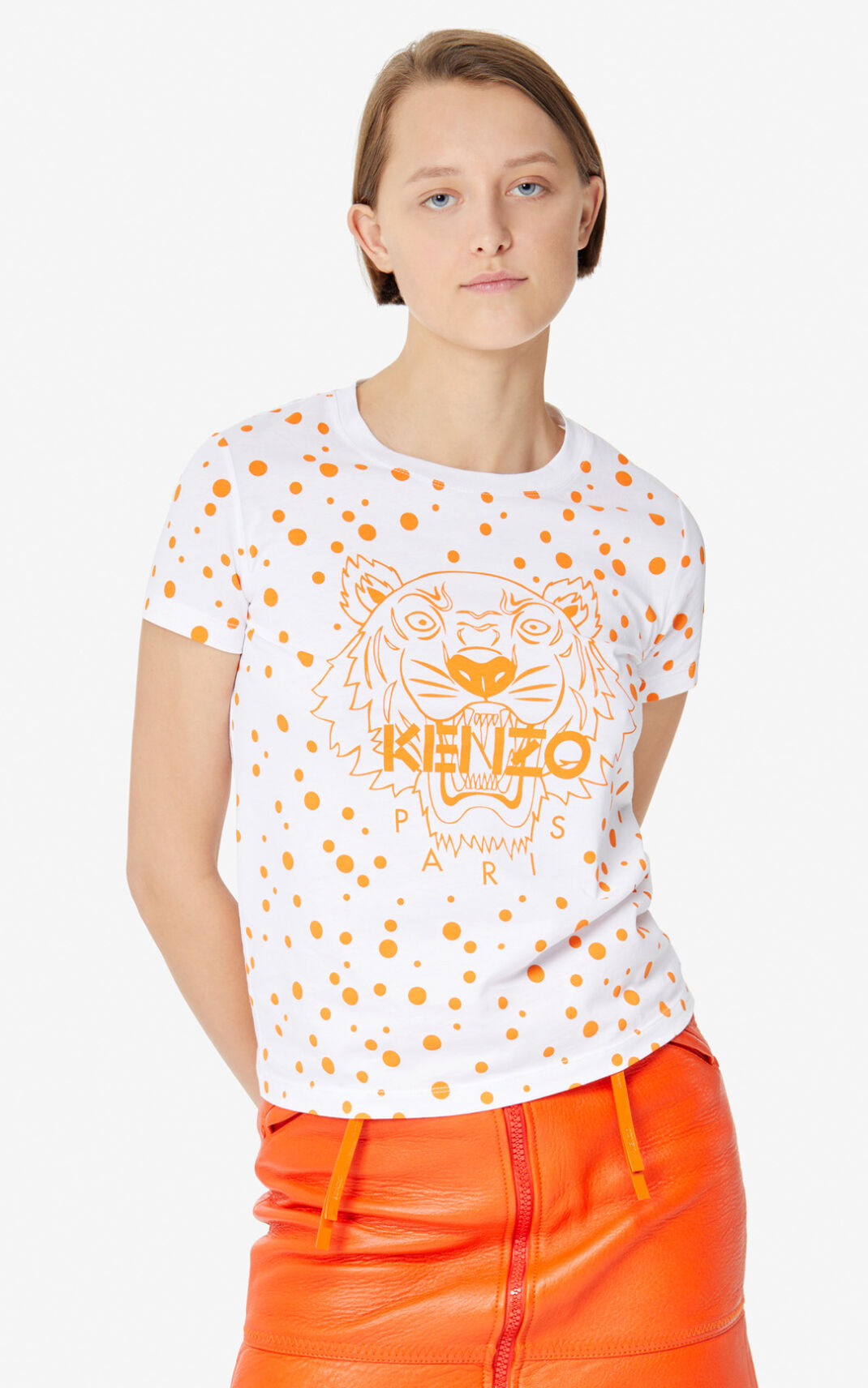 Camisetas Kenzo Dots Tiger Mujer Naranjas Oscuro - SKU.3883319